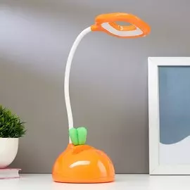 Лампа настольная 16086/1 led 4вт usb акб оранжевый 11х11х41 см