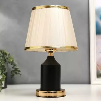 Лампа настольная 16136/1bk e27 40 вт черно-золотой 212134 см risalux