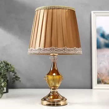 Лампа настольная 16140/1 e27+led подсветка 40 вт золото 252542 см risalux