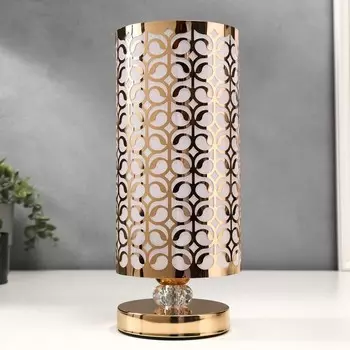 Лампа настольная 16142/1 e27 40вт золото 13х13х31 см risalux