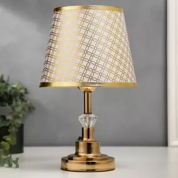 Лампа настольная 16227/1gd е27 40вт золото 21х21х34,5 см risalux