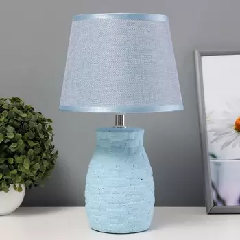 Лампа настольная 16249/1bl е14 40 вт синий/плетенка 202033.5 см risalux