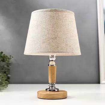 Лампа настольная 16389/1 e14 40 вт бежево-хромовый 202037 см risalux