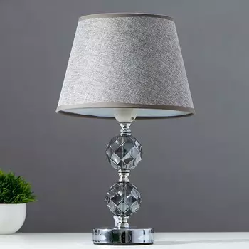 Лампа настольная 16715/1br e27 40вт хром 22,5х22,5х36 см risalux