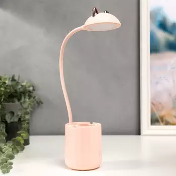 Лампа настольная c акб 16216/1pk led 4вт 3000/6000к usb розовый 8х8х44,5 см risalux
