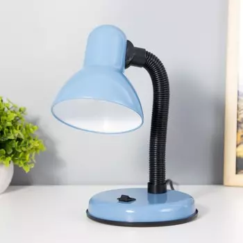 Лампа настольная е27, с выкл. (220 в) голубая (203 в) risalux