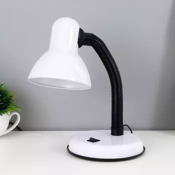 Лампа настольная е27, с выкл. (220 в) белая 341414 risalux