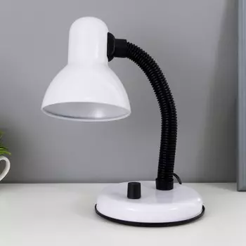 Лампа настольная е27, светорегулятор (220 в) белая 341414 risalux