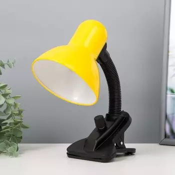 Лампа настольная е27, светорегулятор на зажиме (220 в) желтая (108 а) risalux