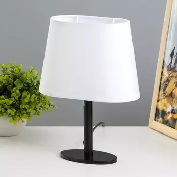 Лампа настольная harry 1х15вт е14 черный/белый 20х10х26,5см risalux