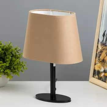 Лампа настольная harry 1х15вт е14 черный/бежевый 20х10х26,5см risalux