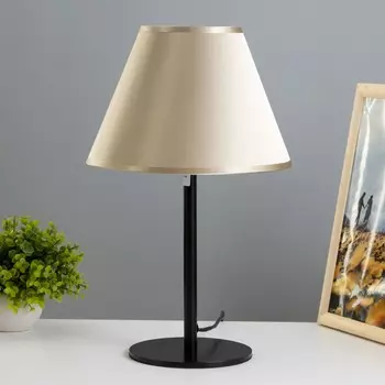 Лампа настольная oliver 1х15вт е27 черный/шампань 25х25х40см risalux