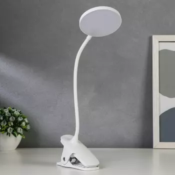 Лампа настольная сенсорная 16109/1 led 4 вт usb акб 3000/6000к белый 9.51244 см risalux