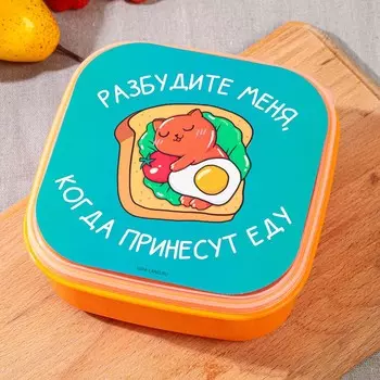 Ланч - бокс квадратный с секциями и ложкой