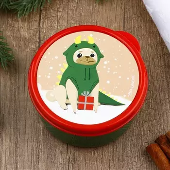 Ланч-бокс круглый новогодний сима-ленд