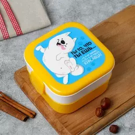 Ланч - бокс квадратный двухуровневый