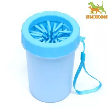 Лапомойка для средних собак с силиконовыми ворсинками 101015 см, голубая