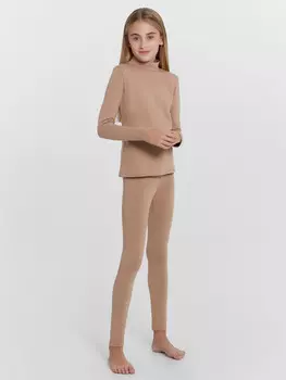 Легинсы для девочек в бежевом цвете
