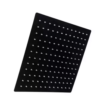 Лейка стационарная zein z2352, квадратная, 3030 см, 1 режим, нержавеющая сталь, черная