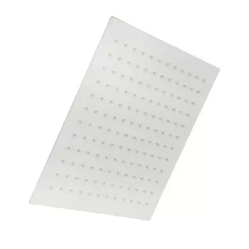 Лейка стационарная zein z32, квадратная, 3030 см, 1 режим, полированная нержавеющая сталь