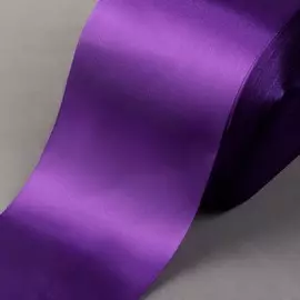Лента атласная, 100 мм 100 ± 5 м, цвет фиолетовый