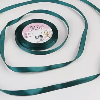 Лента атласная, 10 мм 23 ± 1 м, цвет мурена №62