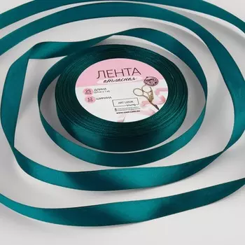 Лента атласная, 12 мм 23 ± 1 м, цвет мурена №62