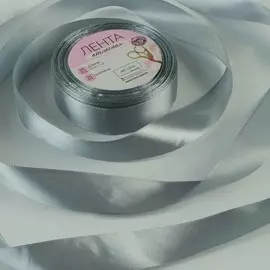 Лента атласная, 25 мм × 23 ± 1 м, цвет пепельный №59