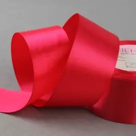 Лента атласная, 40 мм × 23 ± 1 м, цвет малиновый №111