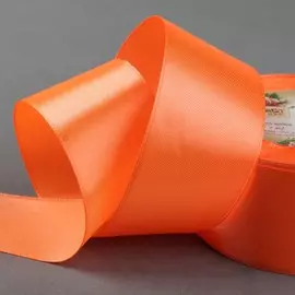 Лента атласная, 40 мм × 23 ± 1 м, цвет оранжевый №83