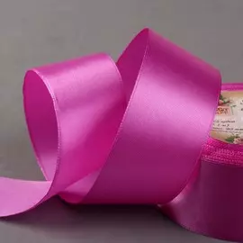 Лента атласная, 40 мм × 23 ± 1 м, цвет фиалковый №155