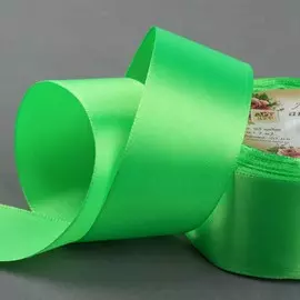 Лента атласная, 40 мм × 23 ± 1 м, цвет весенне-зелёный №52