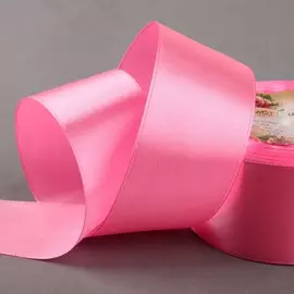 Лента атласная, 40 мм × 23 ± 1 м, цвет насыщенный розовый №05