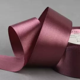 Лента атласная, 40 мм × 23 ± 1 м, цвет бурый №84