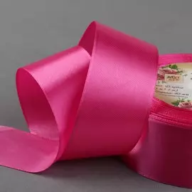 Лента атласная, 40 мм × 23 ± 1 м, цвет малиновый №165