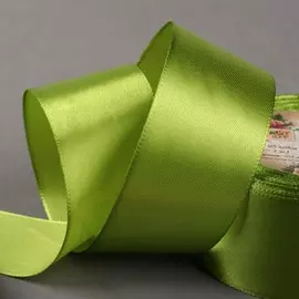 Лента атласная, 40 мм × 23 ± 1 м, цвет светло-оливковый №143