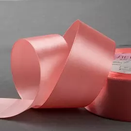 Лента атласная, 40 мм × 23 ± 1 м, цвет лососёвый №163