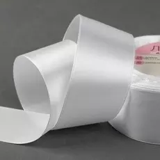 Лента атласная, 40 мм 23 ± 1 м, цвет белый №01