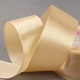 Лента атласная, 40 мм × 23 ± 1 м, цвет тёмно-кремовый №168