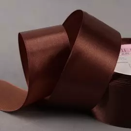 Лента атласная, 40 мм × 23 ± 1 м, цвет шоколадный №31
