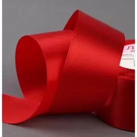 Лента атласная, 40 мм × 23 ± 1 м, цвет красный №26