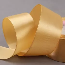 Лента атласная, 40 мм × 23 ± 1 м, цвет золотисто-бежевый №56