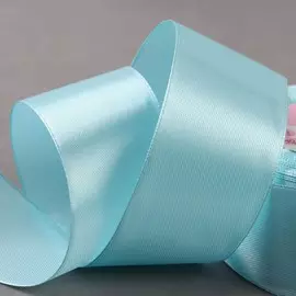 Лента атласная, 40 мм × 23 ± 1 м, цвет голубой №11