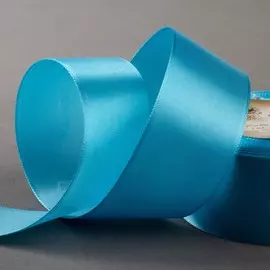 Лента атласная, 40 мм × 23 ± 1 м, цвет ярко-голубой №20
