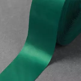 Лента атласная, 50 мм 100 ± 5 м, цвет темно-зеленый