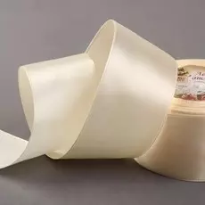 Лента атласная, 50 мм 23 ± 1 м, цвет сливочный №02