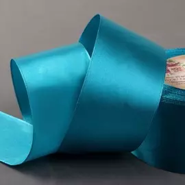 Лента атласная, 50 мм, 23±1 м, голубая №47