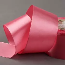 Лента атласная, 50 мм × 23 ± 1 м, цвет розовый №162