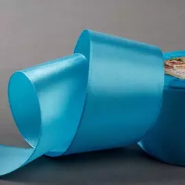 Лента атласная, 50 мм 23 ± 1 м, цвет ярко-голубой №20