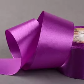 Лента атласная, 50 мм 23 ± 1 м, цвет теплый фиолетовый №154